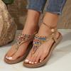 Sandals Female Travel Beach Bohemian Vintage Beaded Flip-flops Sandals