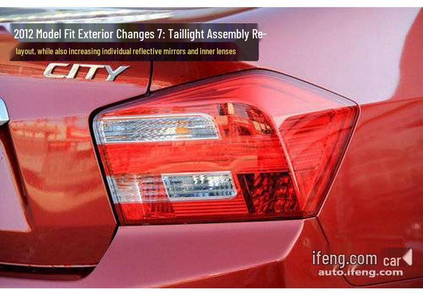 Compatible with 08-14 Honda City Models Rear Taillight Assembly 08-11, Premium, Right Passenger