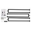 3PCS Stair Balusters, 36" U-Shaped Stairs Railing with Adjustable Top Bracket for Indoor Staircases