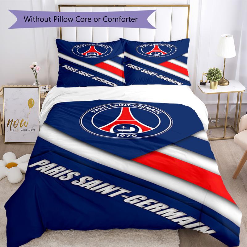 Set Biancheria da Letto Paris Saint Germain Copripiumino Traspirante con Federe Decorazione per la Casa Regalo di Compleanno