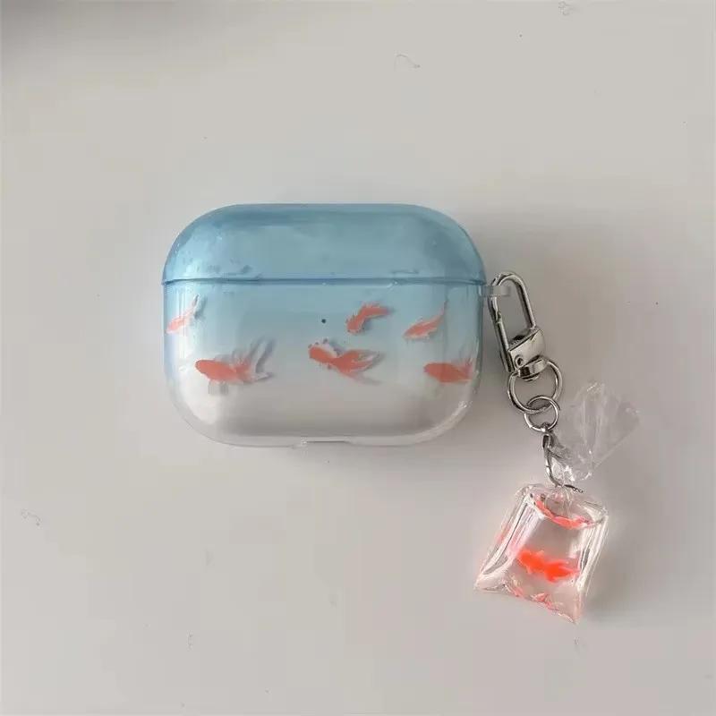 

Cute Ornamental Koi Gradient Earphone Case for Airpods 2 3 4 TPU Soft Protective Cover for Airpod Pro 2 2nd Charge Headphone Box for AirPods Pro