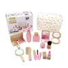 Wooden Pretend Play Makeup Toys Simulation Cosmetics Set Girls Play Hairdressing Simulation Make Up Preschool Toys