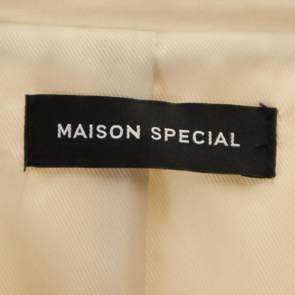MAISON SPECIAL Cutoff-Mantel mit Glockenärmeln GRANDE Größe Elfenbein Damen Gebraucht