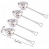 4pcs set Heart Shape Design Tea Infuser Spoon Stainless Steel Mesh Filter Tea Ball  For Seasonings