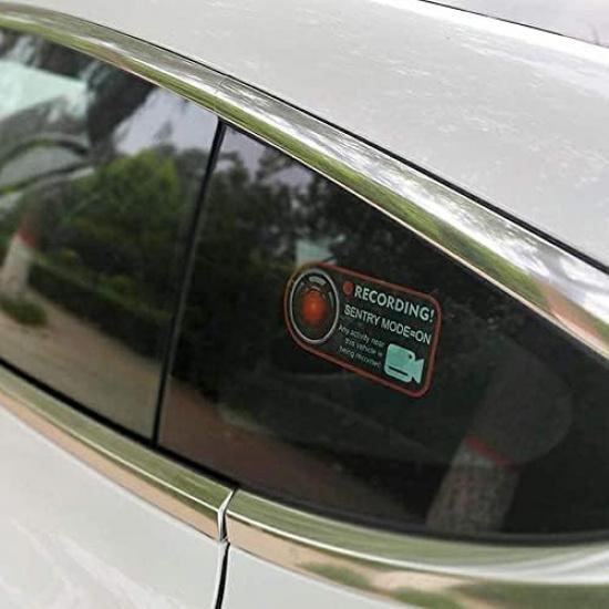

Статическая наклейка «Режим охраны» для Tesla Model 3 S X Y, наклейки на окна для записи автомобильной камеры, наклеиваются без следов (Красный, 2 шт.) 2 Pcs красный
