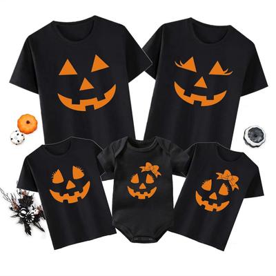 Women’s T-Shirts Funny Pumpkin Print Father Mother Daughter Son Shirts Baby Rompers Family Matching Outfits Cotton Clothes