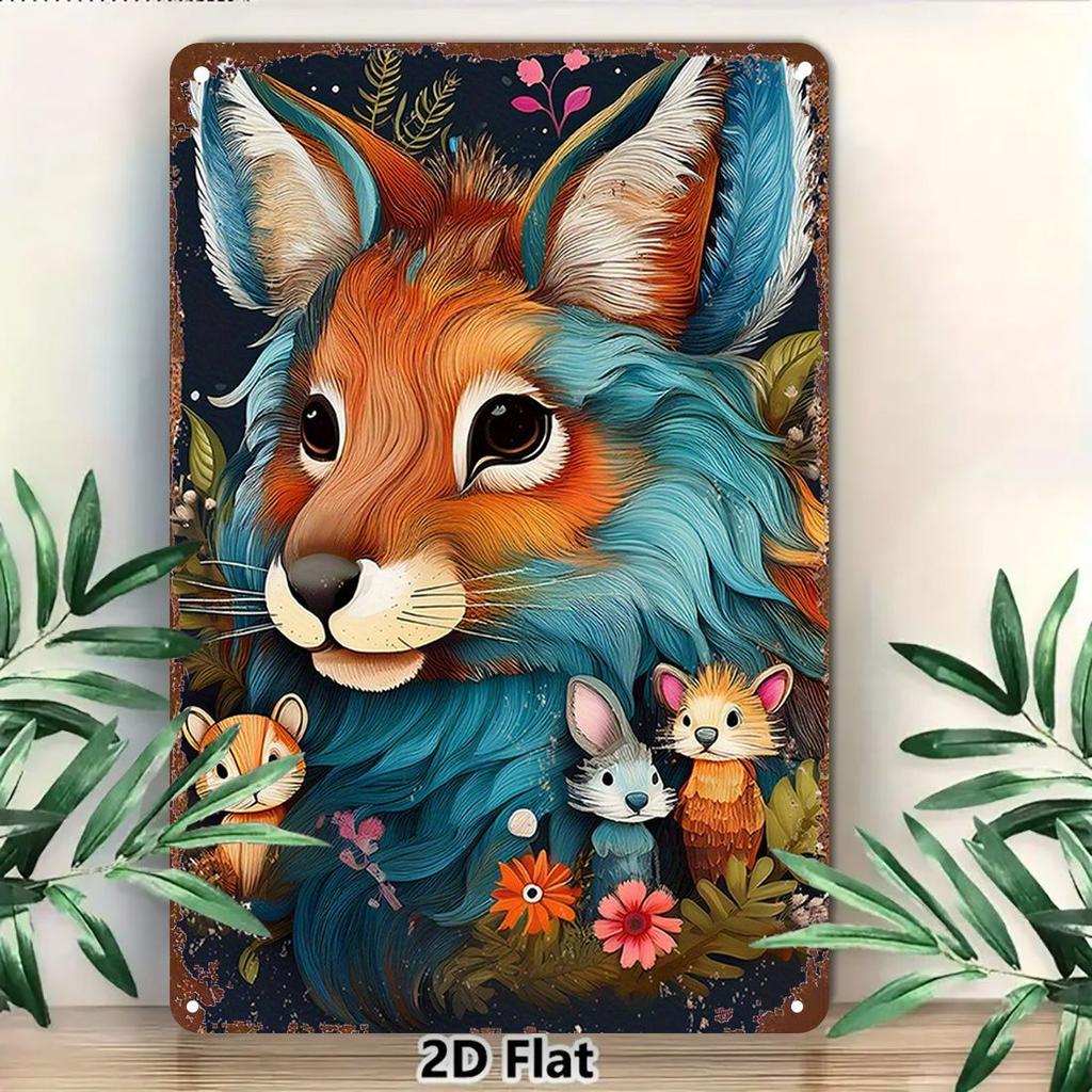 Retro Metal Sign Cute Pets Wall Decor Tin Plate Art for Living Room Bar Cafe