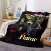 Custom Name Mysterious Creature Portrait Blanket for Couch & Bed, Plush Cozy Fuzzy Blanket Super Soft & Warm Blankets for Fall and Winter. 0908141