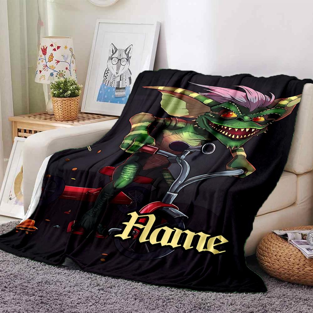 Custom Name Mysterious Creature Portrait Blanket for Couch & Bed, Plush Cozy Fuzzy Blanket Super Soft & Warm Blankets for Fall and Winter. 0908141