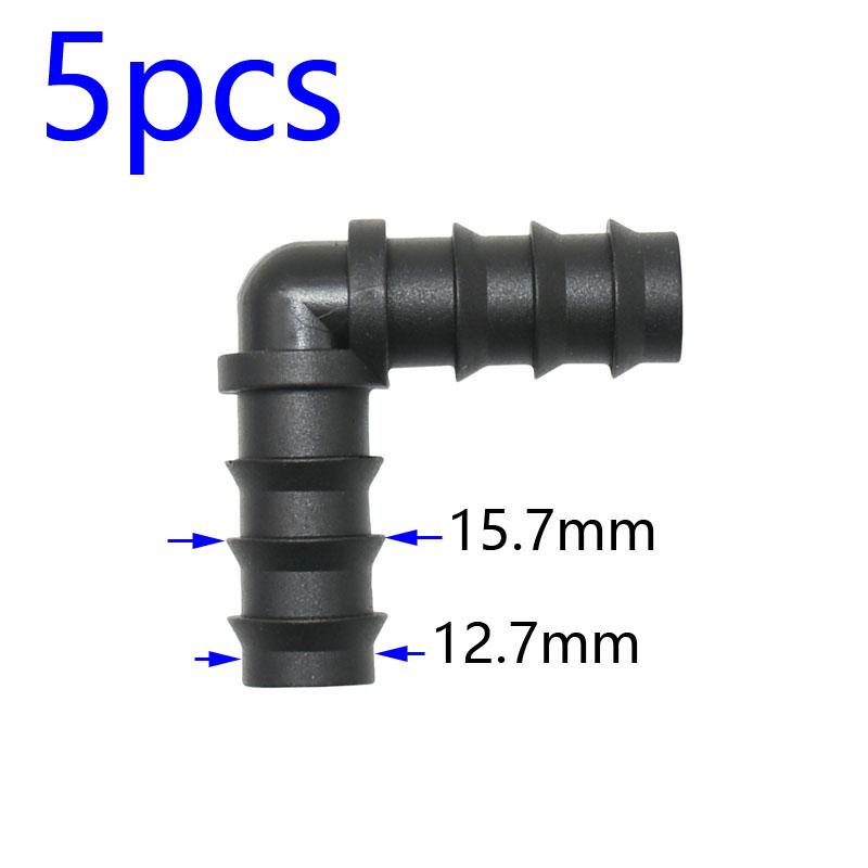 1/2 3/4 1 Inch Garden Hose Tee Elbow End Plug Straight Connector 16/20/25mm PE Hose Water Splitter Repair 90 Degree Connector