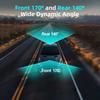 4K HD 1.97-inch Dual-Lens Dash Cam with GPS and WIFI