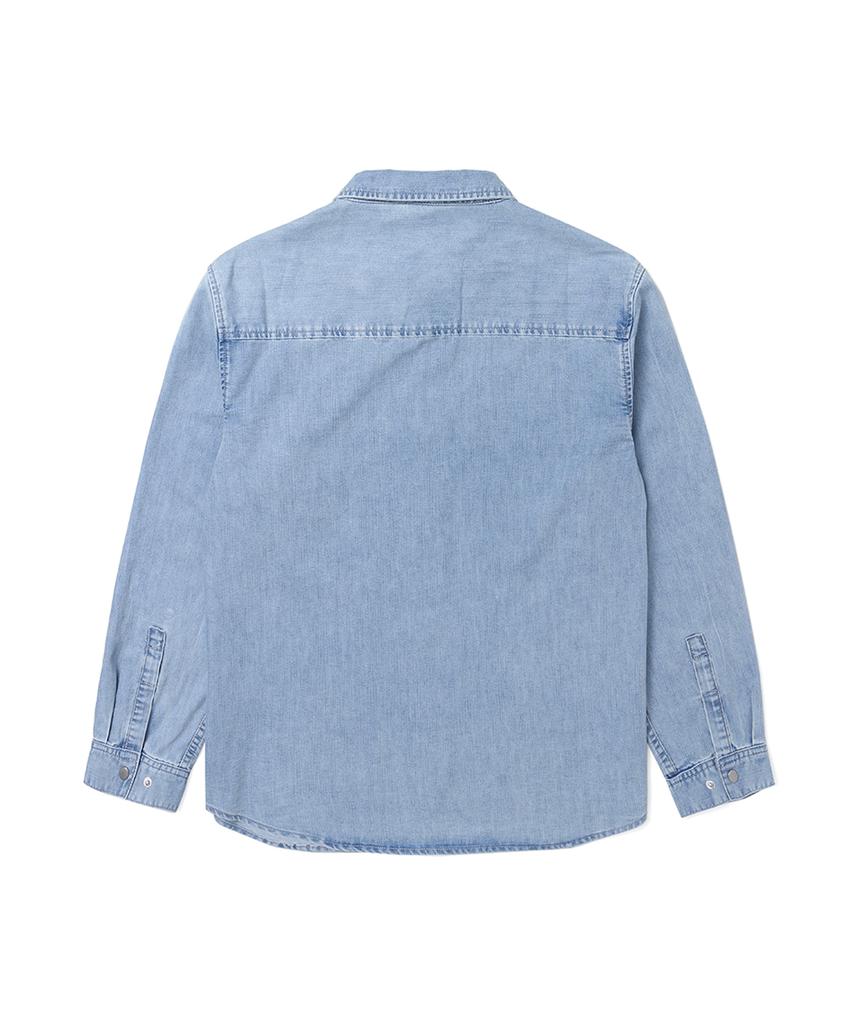 UCLA Oversized Denim Shirt [Lt-Indigo](Uz3Ls01_03)