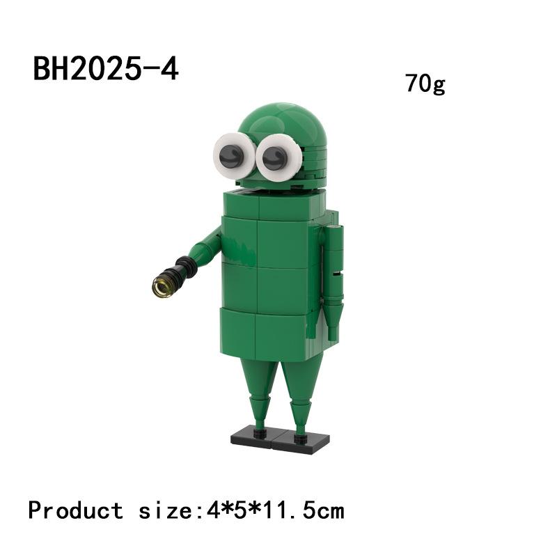 Repo Bausteine Spielzeug REPO Blocks Set Horror Kopf Mann Ente Unbekannter Dünner Mann Fliege Konstruktionsblock Figuren für Jungen Geschenke