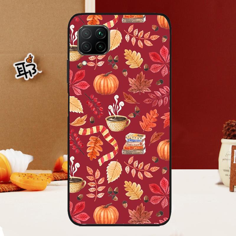 Autumn Leaves Fall Fox Pumpkin For Huawei Nova Y70 Y91 Y90 Y60 Y61 Y72 Y73 3i 7i 8i 11i 12i 9 10 SE P20 P30 P40 Lite Case