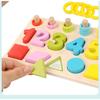 Number Wooden And Shape Matching Board Children Puzzle Toy For Early Education