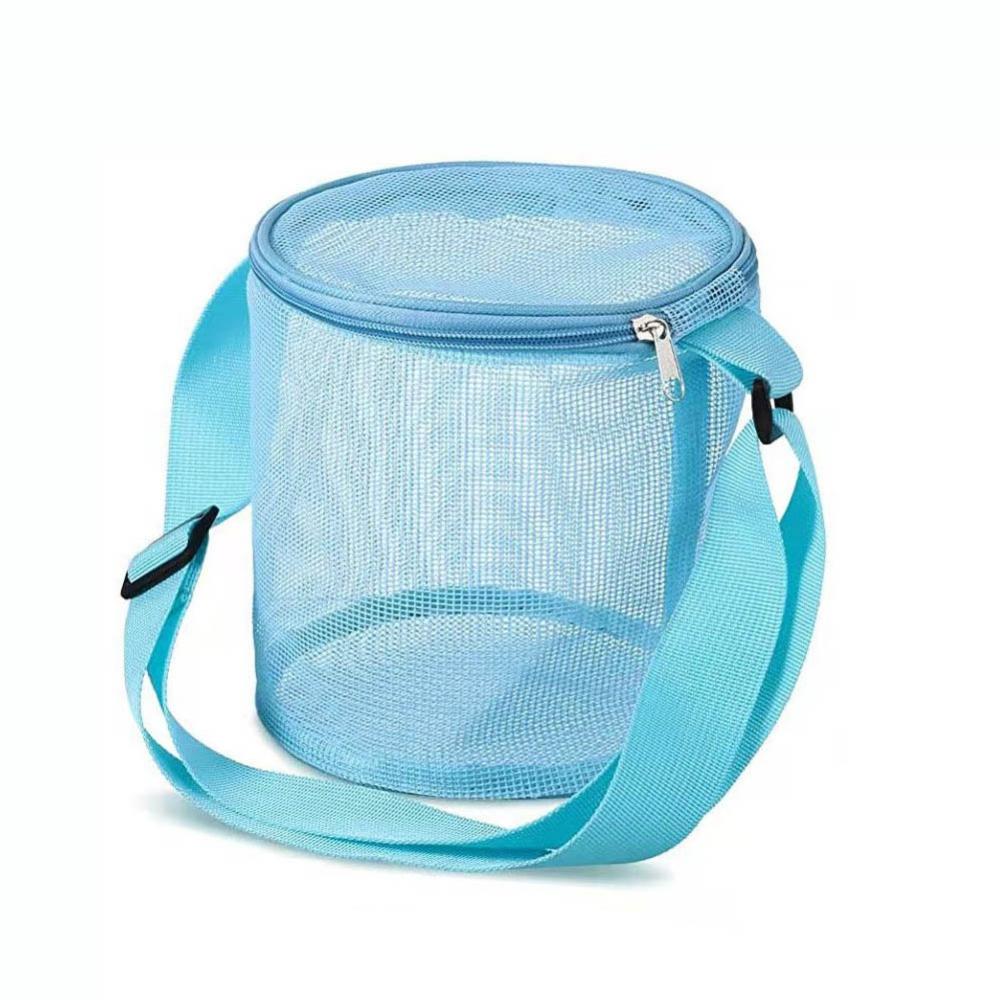 Beach Mesh Bag Circular Storage Bag Outdoor Finishing Collection Bag