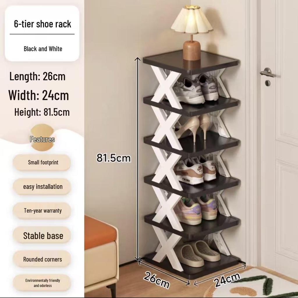 Space-Saving Detachable Multi-Layer Shoe Rack for Indoor Use