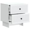 Nightstand White 43 x 34.5 x 47.5 cm Engineered Wood