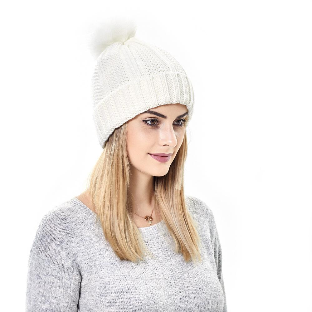 Women's Fashion Protection Hair Silky Stretch Color T-knit Hat Loose Warm Woolen Hat