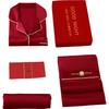 LangSha Double Happiness Couple's Pajamas, Wedding Gift, New Marriage, Red Color, Zodiac Year, Long-Sleeve Top And Pants, Home Wear Set, Gift Box