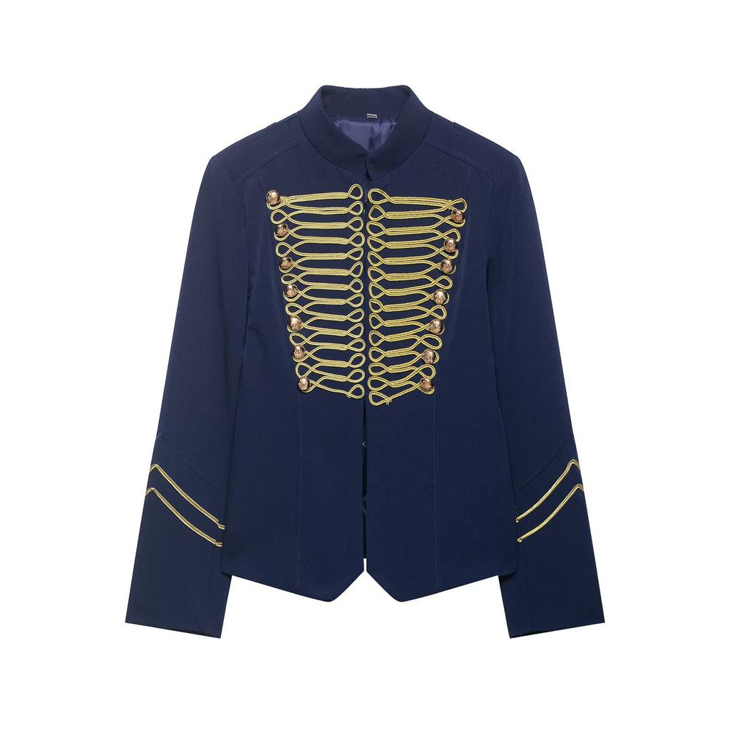2026 Spring New Product European and American Cross-border Women's Clothing Street Fashion Beaded Splicing Jacket W039 8072
