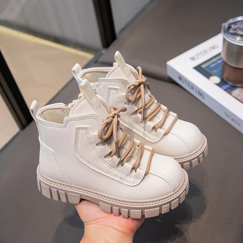 

Детские короткие ботинки Весна и Осень Ботинки для девочек Ботинки для мальчиков Короткие ботинки в британском стиле Детские ботинки 32 белый