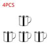 1-5pcs 200ML Childrens Water Cup Stainless Steel Portable Mug Camping Travel Mug Metal Coffee Tea Cup Mug Milk Tumbler Water Mug