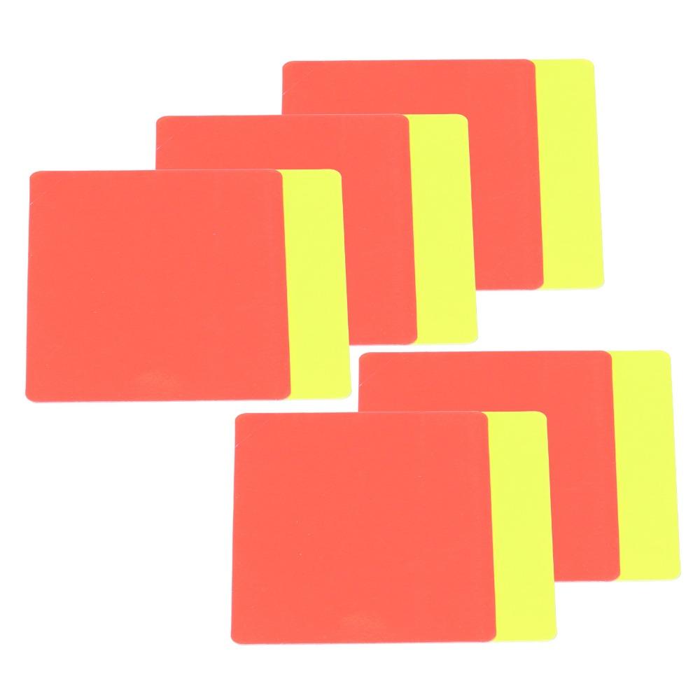 10 Pezzi Carte Arbitro in PVC Gialle Cartellini Ammonizione Calcio Cartellini Rossi e Gialli Partite di Calcio
