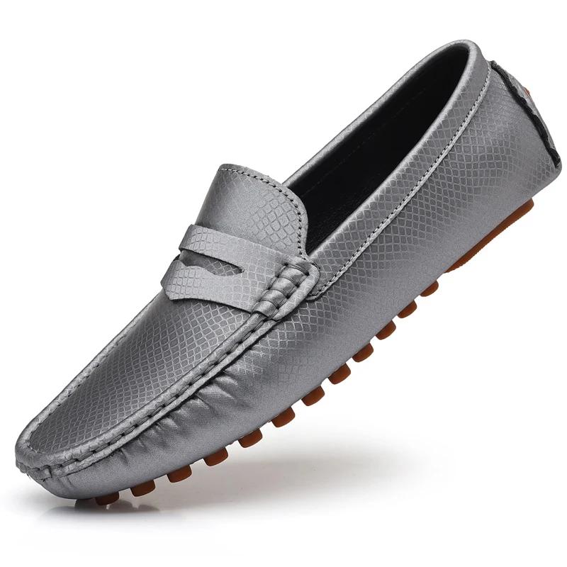 

Fashion Men Leather Casual Shoes Soft Lightweight Breathable Slip-on Mens Driving Shoes Comfortable Loafers Moccasins 38