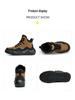 Men's Lightweight Steel Toe Safety Shoes: Anti-Smash, Anti-Puncture, Breathable, Fashionable, and Wear-Resistant Work Footwear.