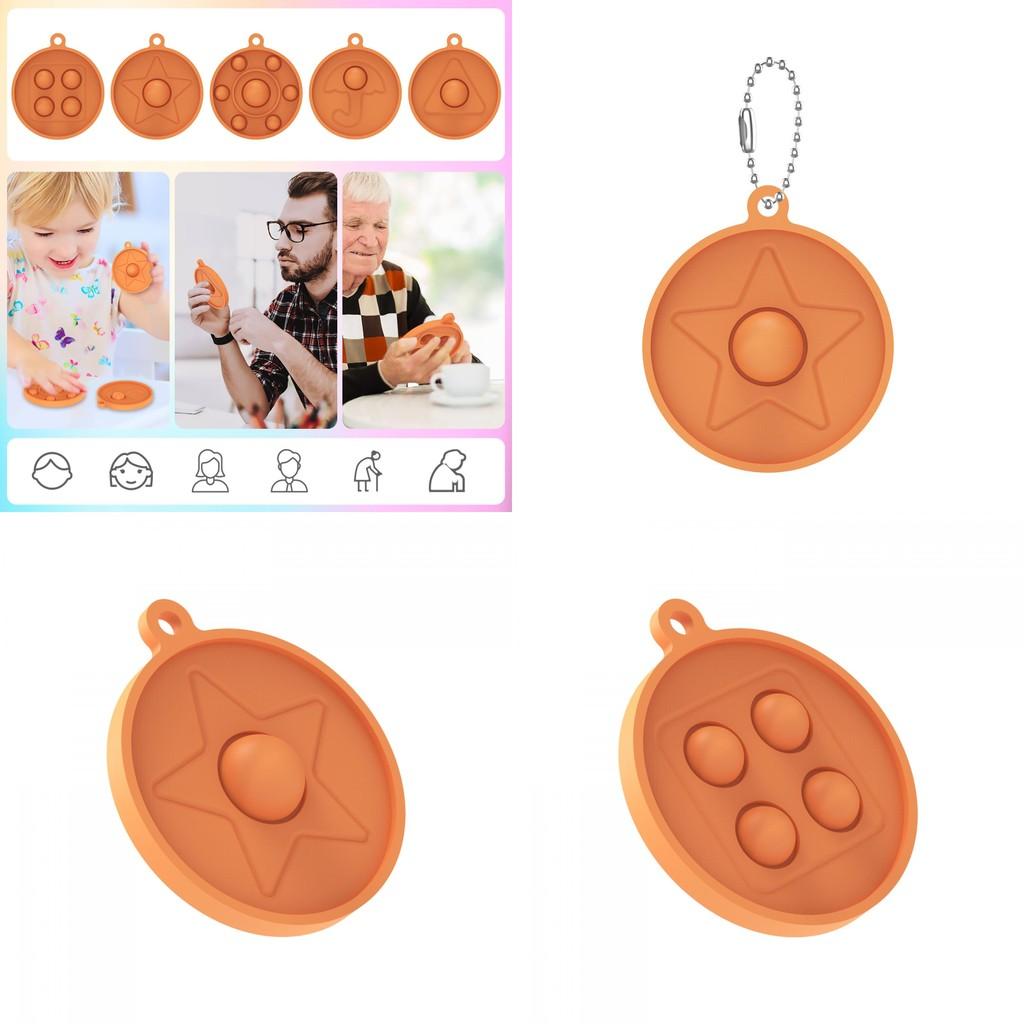 Delightful Squid Game Pop It Simple Dimple Push Bubble Keychain Pendant Fidget Toy For All Ages