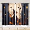 2 Stück - Halloween - Bedruckter Vorhang - Polyestermaterial - geeignet für Schlafzimmer, Wohnzimmer, Arbeitszimmer privater Vorhang