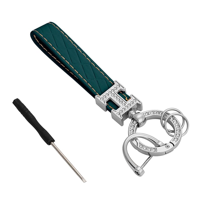 

[tonecraft] key ring simple orthodox bag charm Popularity Fashionable cute silver Sparkling H H type (dark blue)