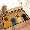 1Pc Paw Pattern Door Mats Non-slip Area Rug Home Floor Mat Washable Carpet For Entrance Kitchen Living Room Laundry Bathroom