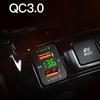 Dual USB Automotive Charger QC3.0 Phone Fast Charge Automatic Adapter LED Voltmeter Socket  12-24V