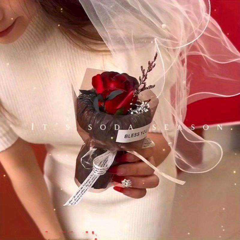 1Pc Mini Soap Small Rose Bouquet for Birthday Souvenirs, Holiday Gifts
