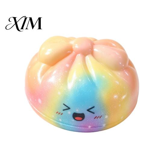 Calming Sensory Tools for Focus Colorful Bun Squeeze Toy, Soft Fidget Cute Hand Therapy Exercise Stress Relief Toy Adults Kids Anxiety Reducer Travel