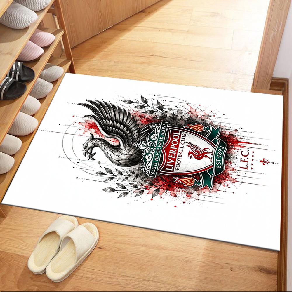 Liverpool Football Club Floor Mat Suitable For Game Room Playrooms Foyer Decorate Room Antislip Carpet Decorate Offices Wedding Party Gift