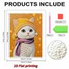 Handmade DIY Pearl Painting The Cat Wearing A Hat Theme Bedroom Living Room Frameless Diy Handmade Sticky Diamond Creative Canvas Painting