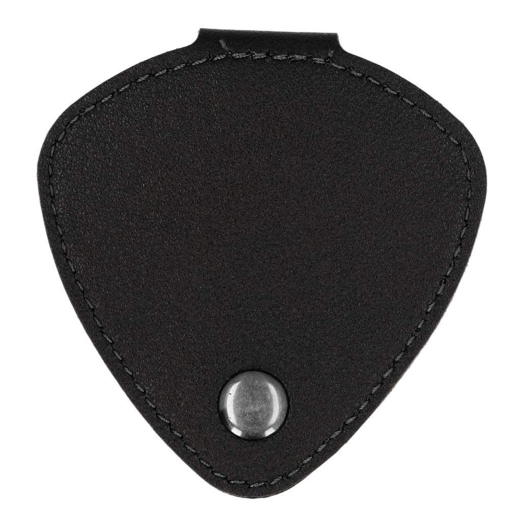 Gitarrenplektrum-Aufbewahrungstasche 6 Fächer Behälter PU-Leder Metallschnalle Plektrenhalter Beutel für den täglichen Gebrauch
