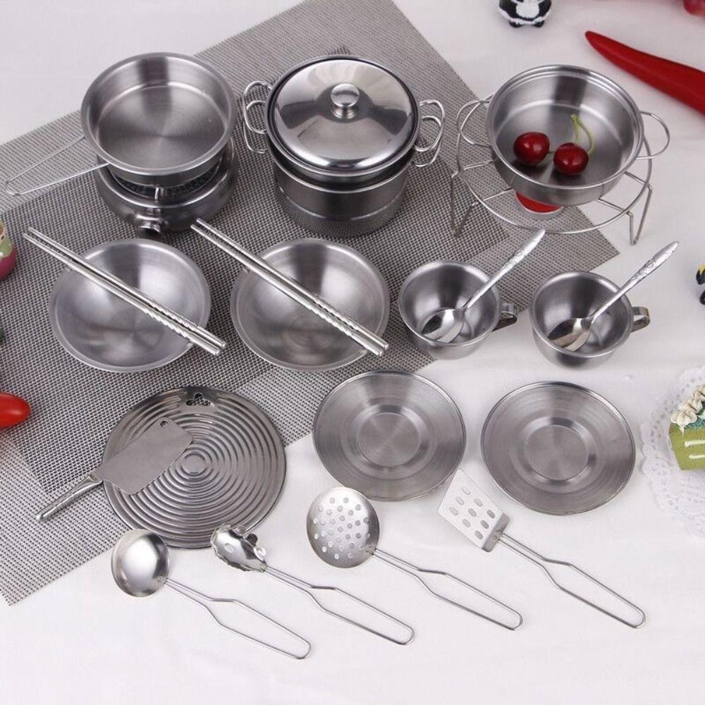 

25pcs Educational Mini Kitchen Utensils Toys Food Cooking Kitchen Toys Children Cooking Toys