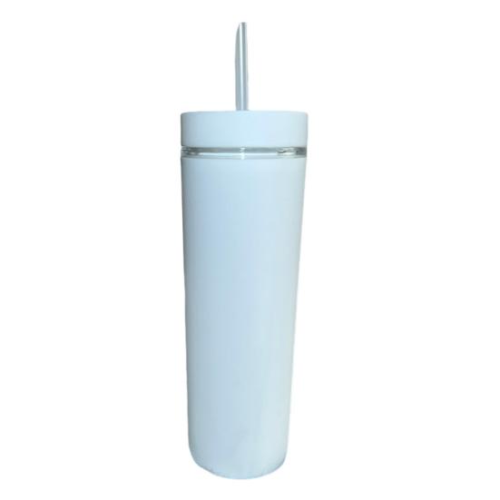 500ml Skinny Tumbler with Lid And Straw Double Wall Sippy Cup BPA-Free Tumblers
