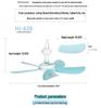 Compact Silent Ceiling Fan for Dorms and Bedrooms