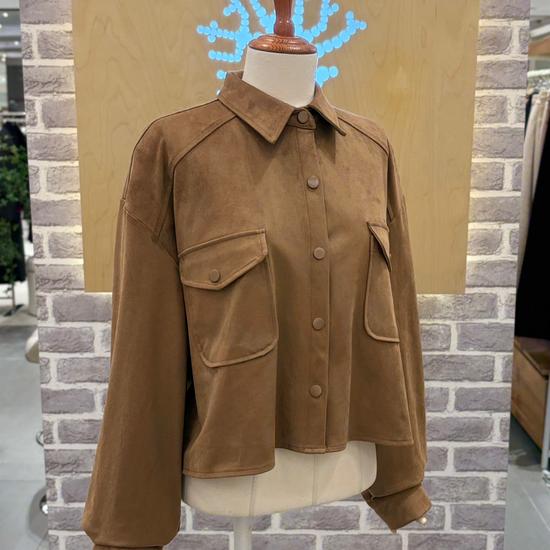 Suede Shirt Style Jacket LC61F3JK505X