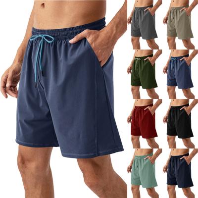 Leichte, atmungsaktive, kühlende Trainingsshorts für Herren - Elastischer Bund, schnelltrocknende Lauf- und Fitness-Sportshorts für Herren