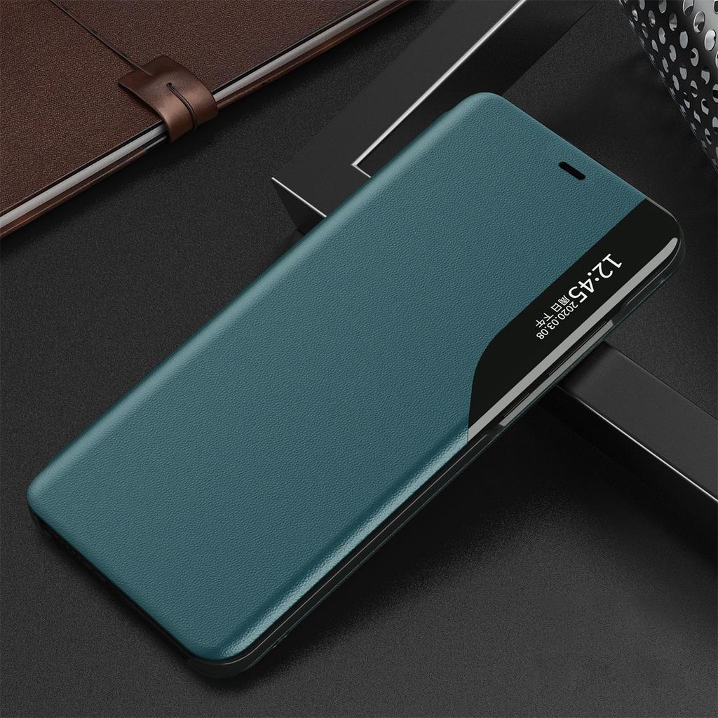 Eco Leather Premium Flip Cover with Stand for iPhone 13 Pro Max - Green