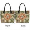  Bohemian Floral Tote Bag Large Capacity Daily Shoulder Handbag for Women
