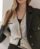 Maxza Metal Yarn Mix Jacquard Crop Jacket