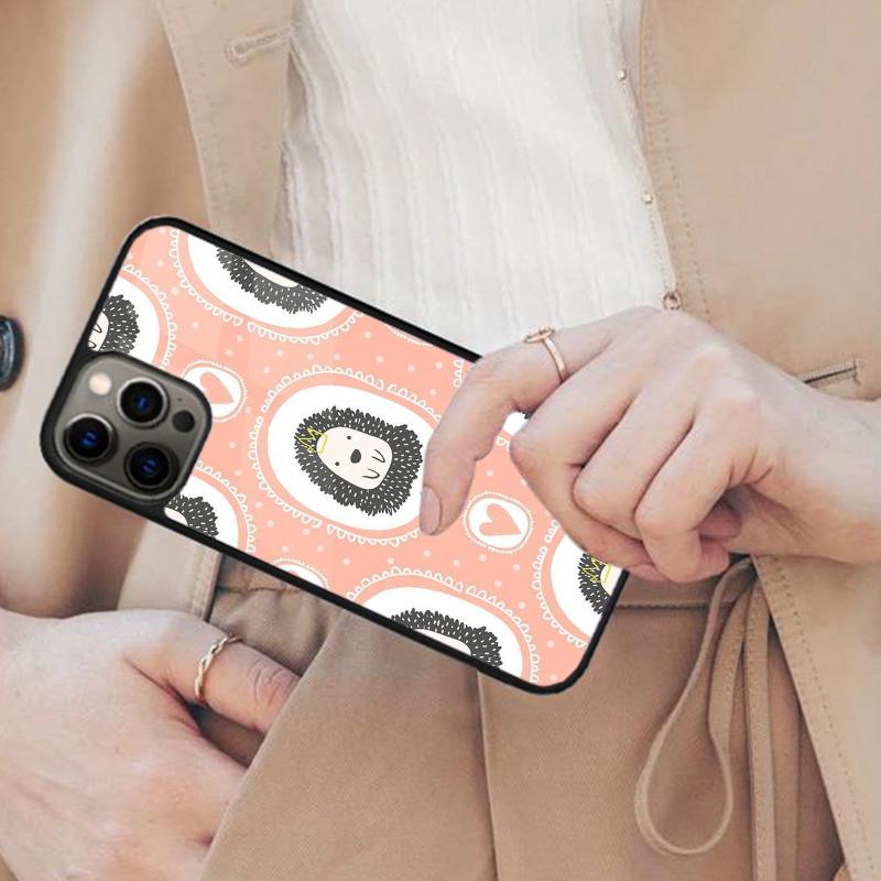 Hedgehog Spring Floral Magnetic Phone Case For APPLE iPhone 17 Air 16 14 13 12 Pro Max 15 Plus Wireless Charge MagSafe Cover