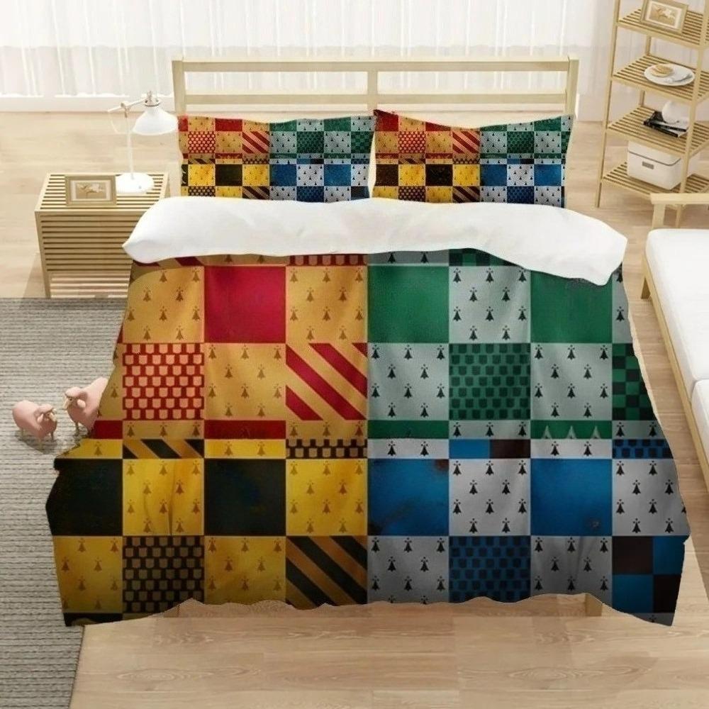 Academic style Duvet Cover pillowcase Bedding Bedroom Decoration Children Gift adult Single Double bed Large SizeZip Duvet Cover 135x200cm